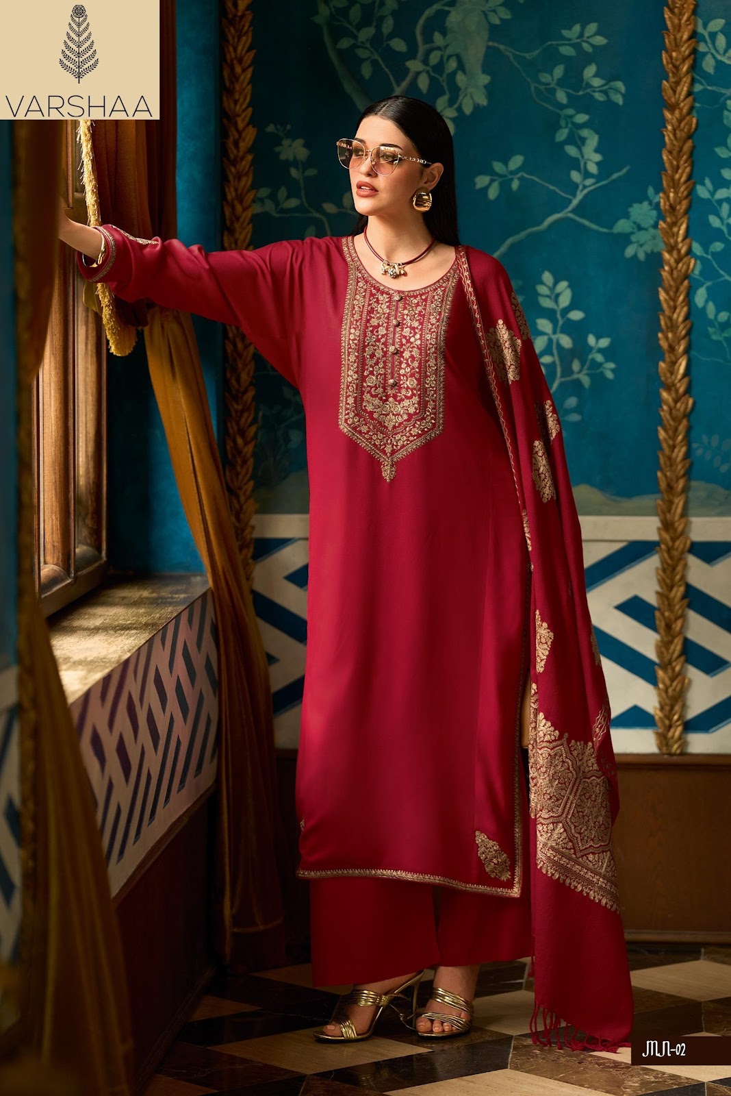 Mandarin Varshaa Pashmina Suits Manufacturer Gujarat