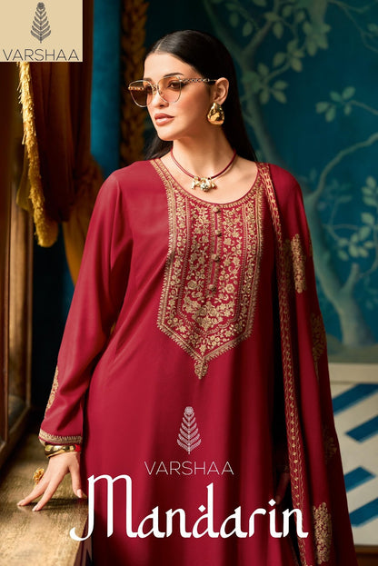 Mandarin Varshaa Pashmina Suits Manufacturer Gujarat