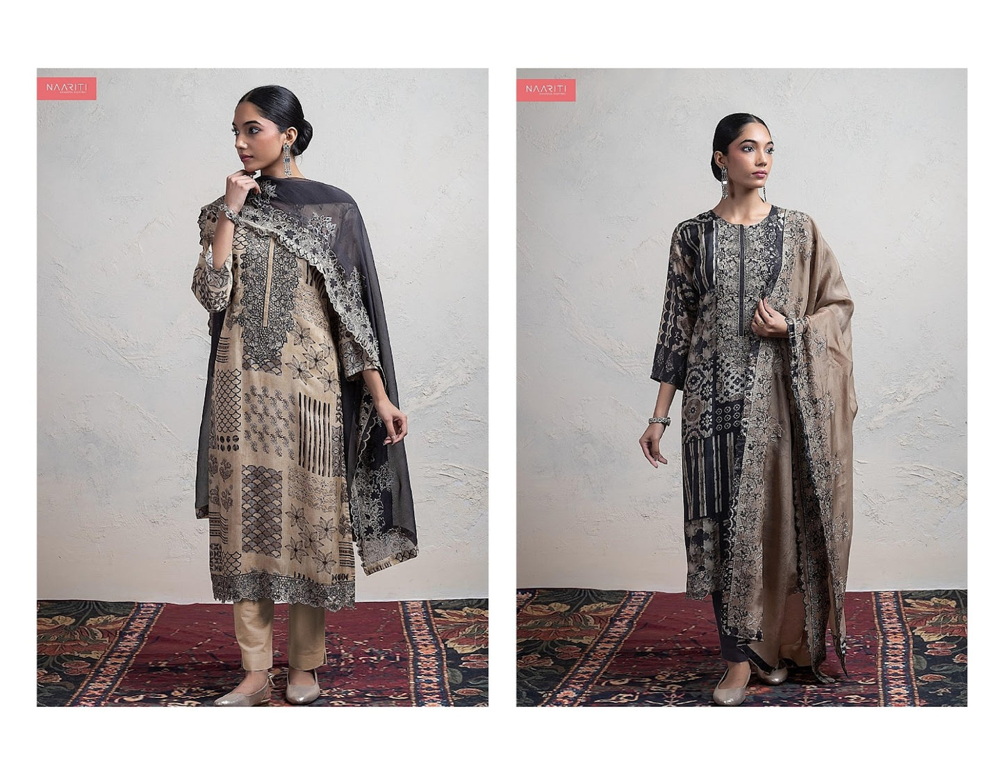 Mandeez Naariti Silk Pant Style Suits Exporter India