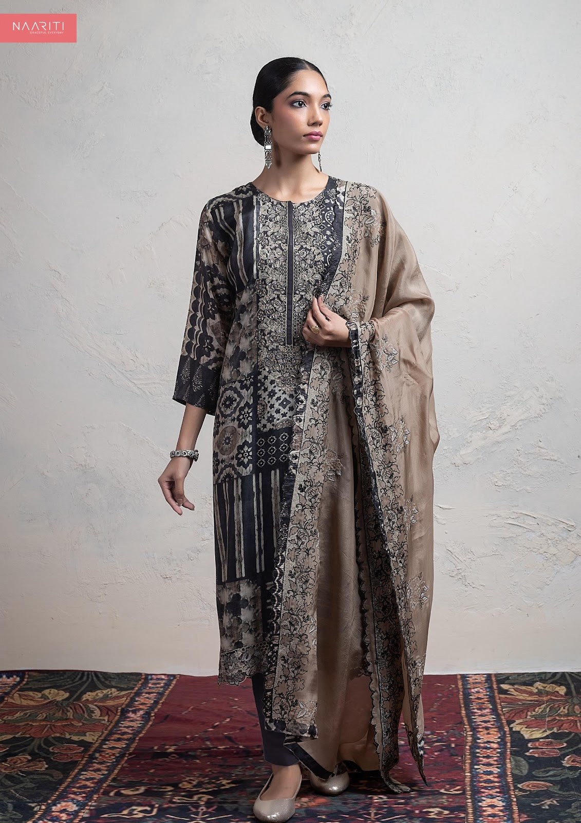 Mandeez Naariti Silk Pant Style Suits Exporter India