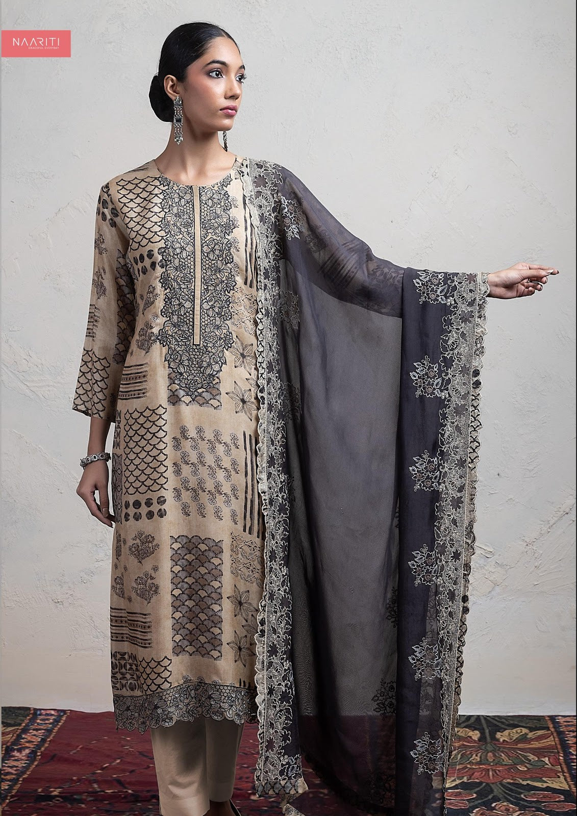 Mandeez Naariti Silk Pant Style Suits Exporter India