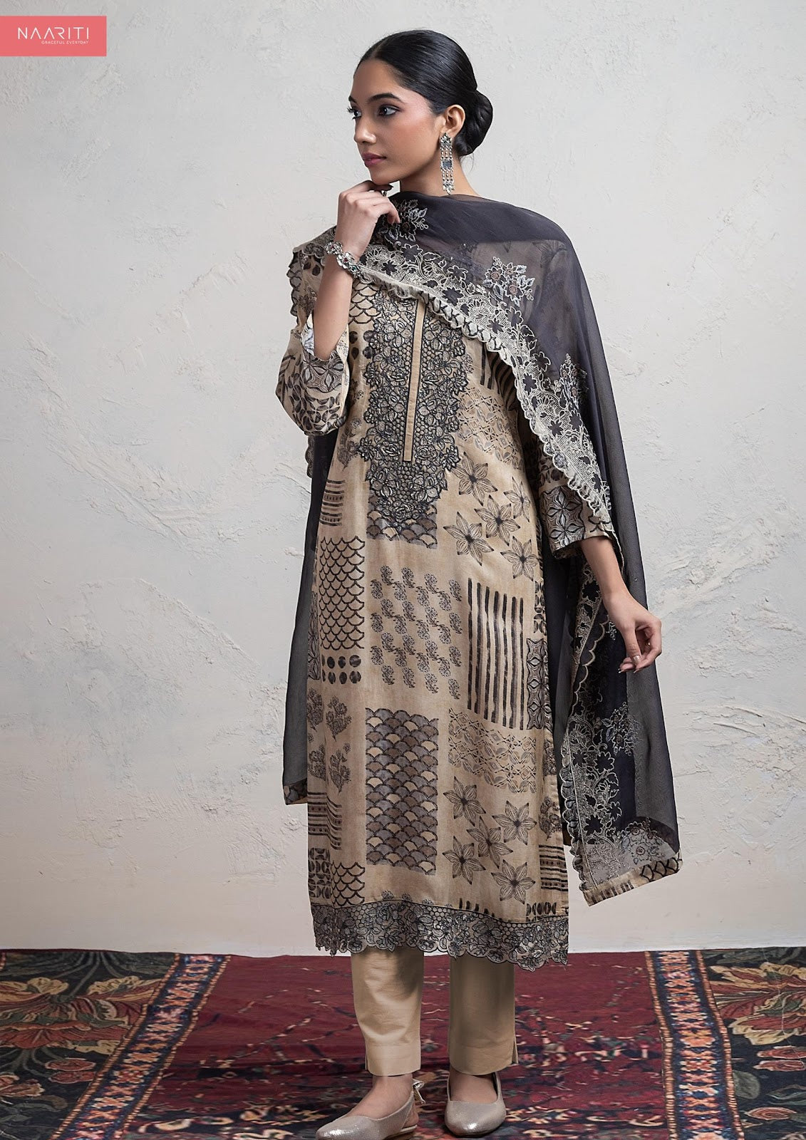 Mandeez Naariti Silk Pant Style Suits Exporter India