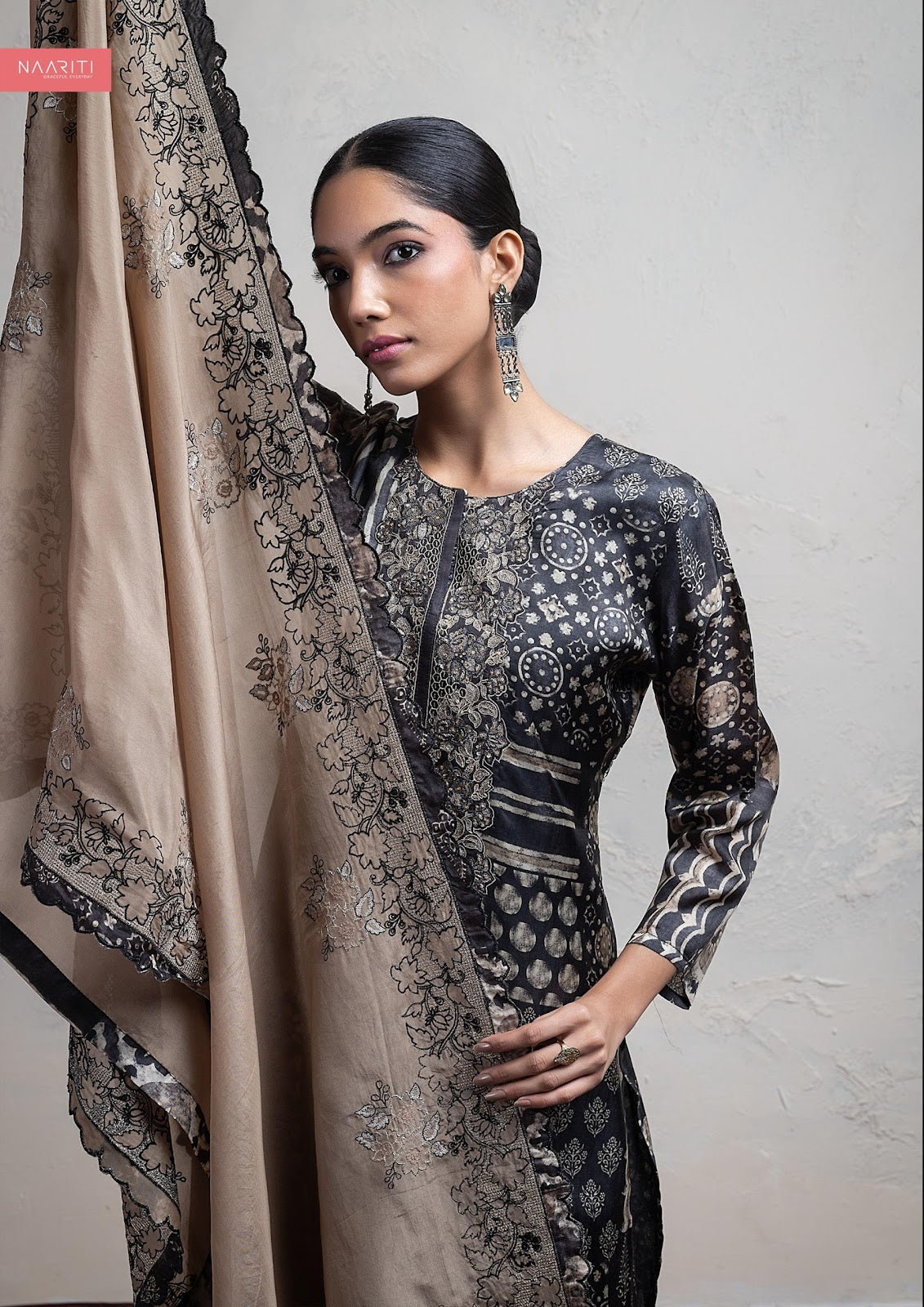 Mandeez Naariti Silk Pant Style Suits Exporter India