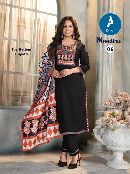 Mandira Kaya Reyon Readymade Pant Style Suits Wholesaler Ahmedabad