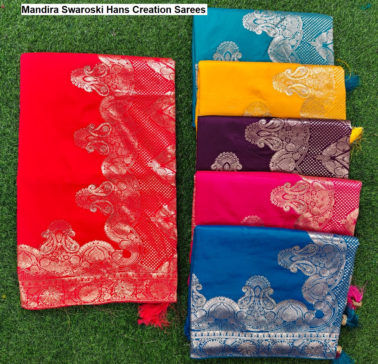 Mandira Swaroski Hans Creation Silk Sarees Wholesaler Gujarat