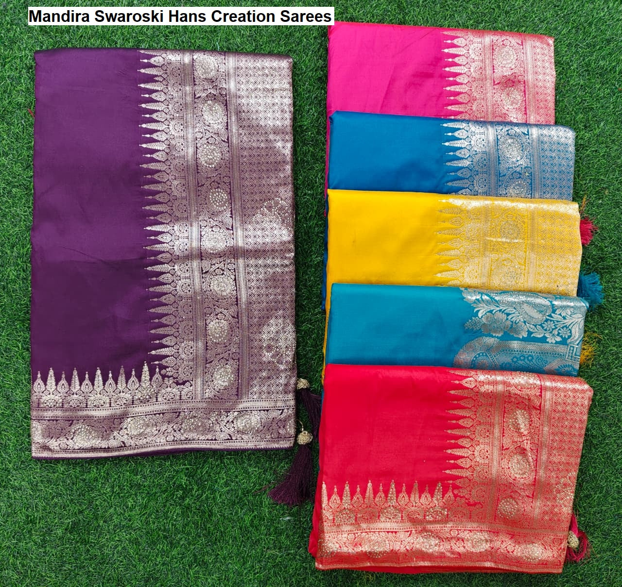 Mandira Swaroski Hans Creation Silk Sarees Wholesaler Gujarat