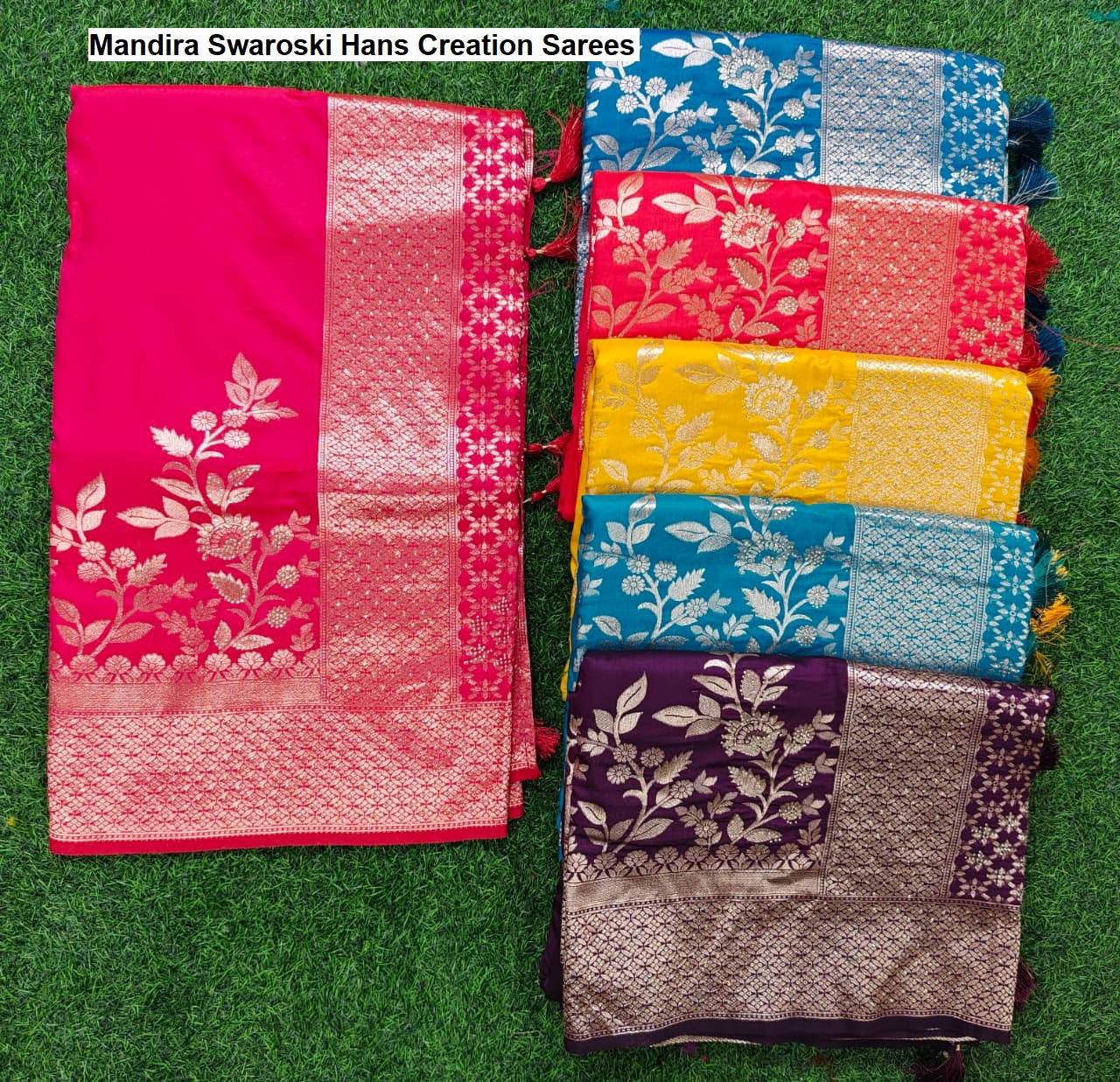Mandira Swaroski Hans Creation Silk Sarees Wholesaler Gujarat