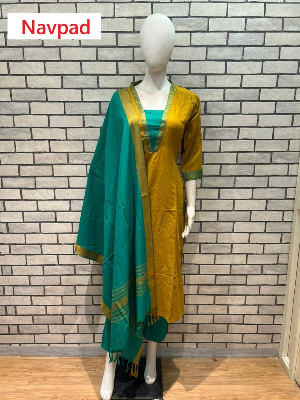 Mangalgiri Cotton 0109 Navpad Readymade Pant Style Suits Wholesaler India