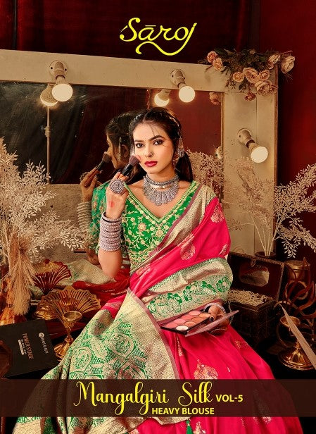 Mangalgiri Silk Vol 5 Saroj Sarees Manufacturer