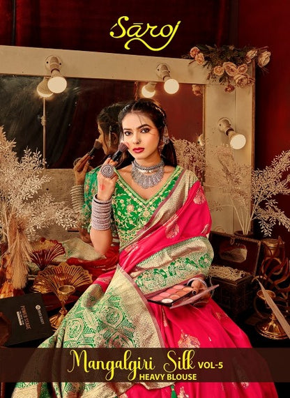 Mangalgiri Silk Vol 5 Saroj Sarees Manufacturer