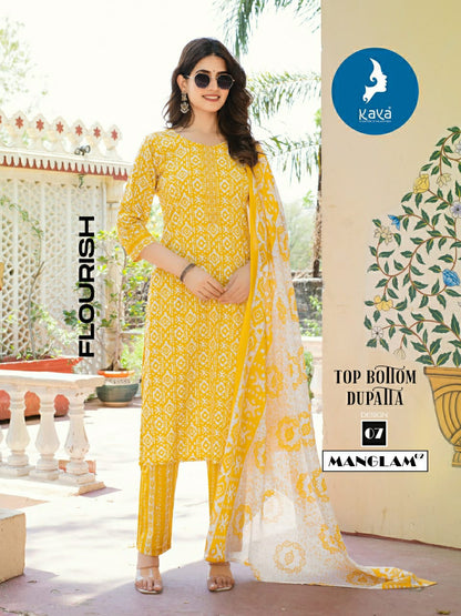 Manglam 2 Kaya Readymade Cotton Pant Suits Wholesaler India