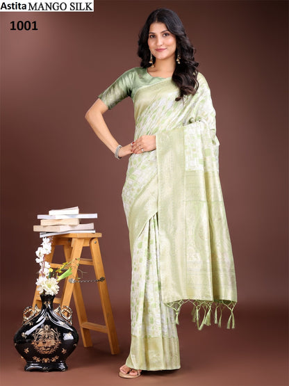 Mango 1001-1006 Astita Linen Cotton Sarees Supplier Gujarat