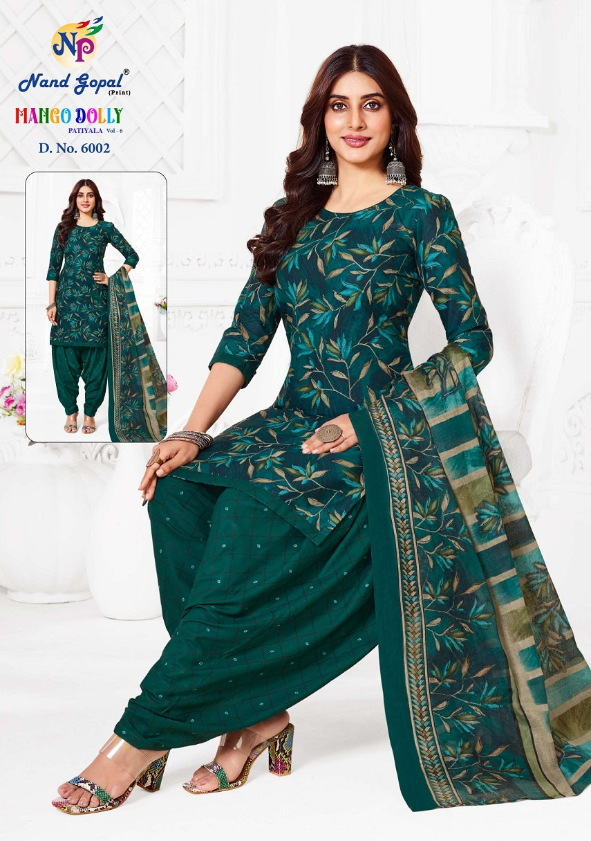 Mango Dolly Patiyala Vol 6 Nandgopal Cotton Dress Material Wholesaler India
