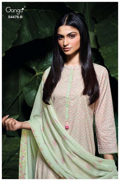 Manika 4476 Ganga Cotton Plazzo Style Suits Wholesale Rate