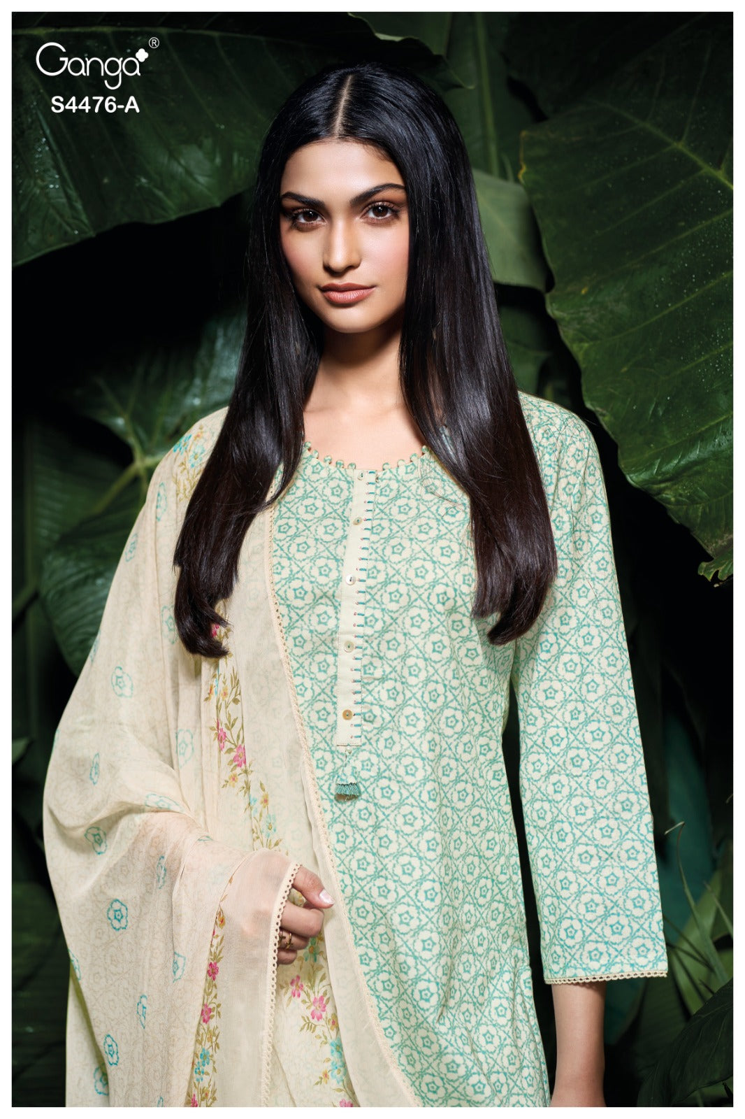 Manika 4476 Ganga Cotton Plazzo Style Suits Wholesale Rate