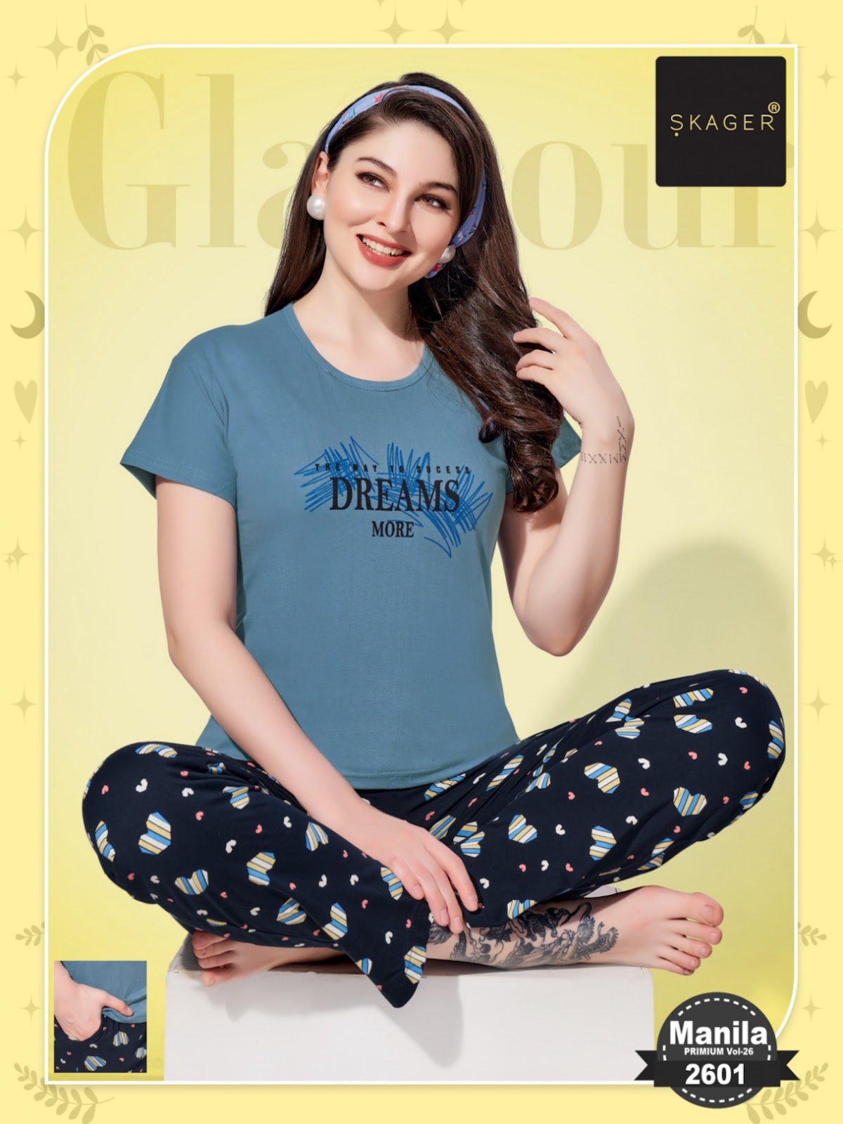 Manila Premium Vol 26 Skager Cotton Pyjama Night Suits Wholesale Price