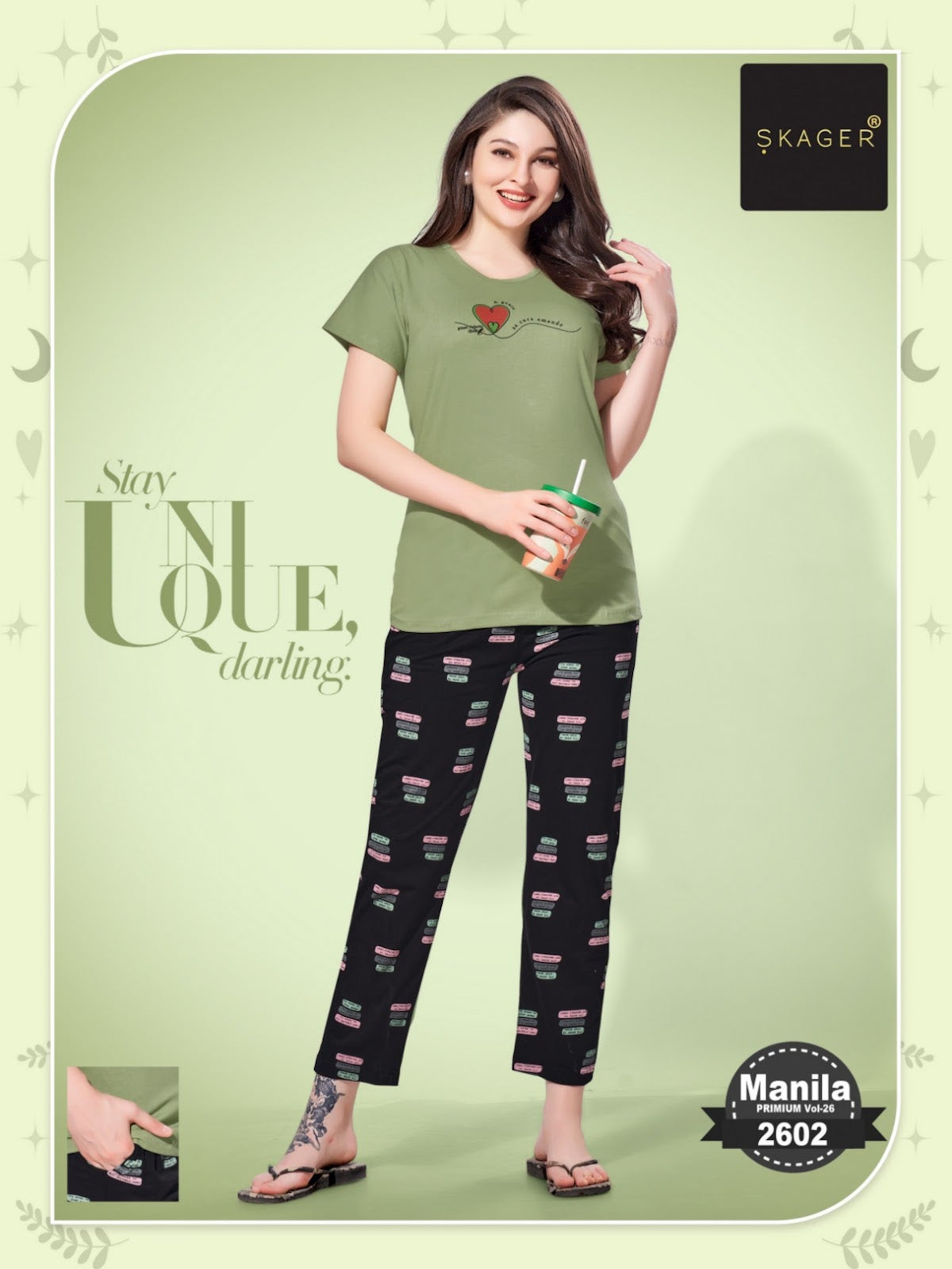 Manila Premium Vol 26 Skager Cotton Pyjama Night Suits Wholesale Price