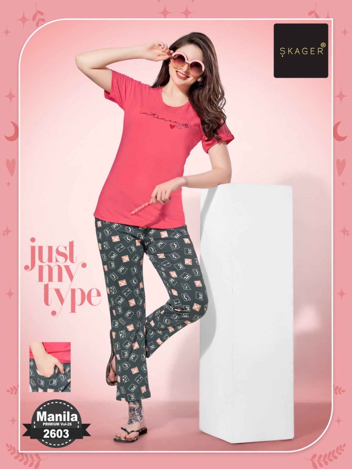 Manila Premium Vol 26 Skager Cotton Pyjama Night Suits Wholesale Price