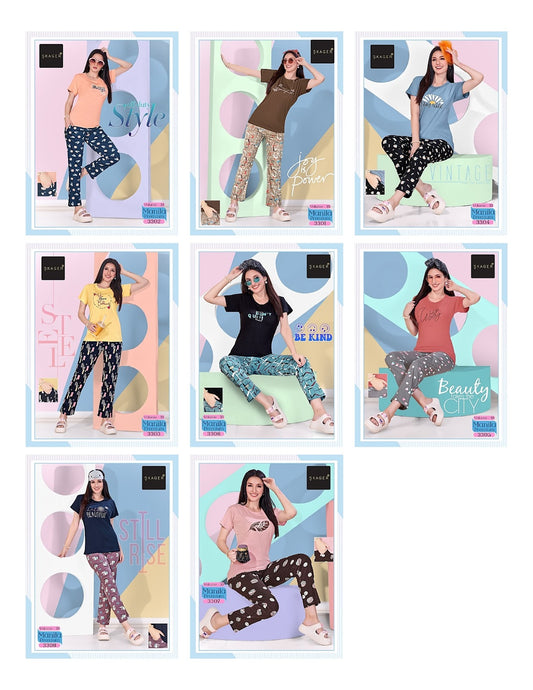 Manila Premium Vol 33 Skager Hosiery Pyjama Night Suits Supplier India