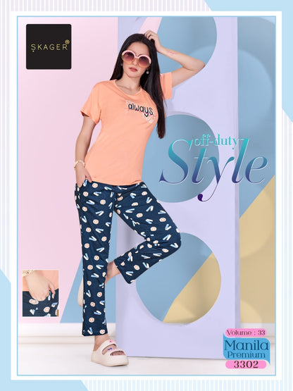 Manila Premium Vol 33 Skager Hosiery Pyjama Night Suits Supplier India