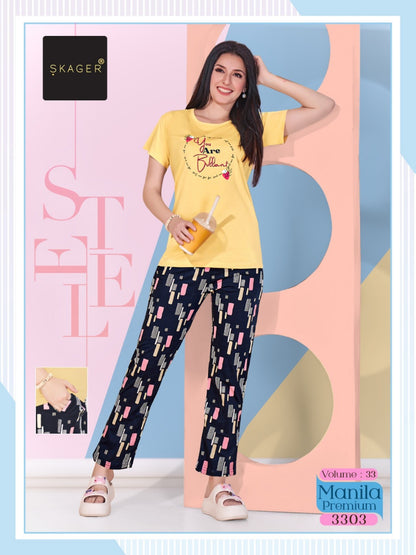 Manila Premium Vol 33 Skager Hosiery Pyjama Night Suits Supplier India