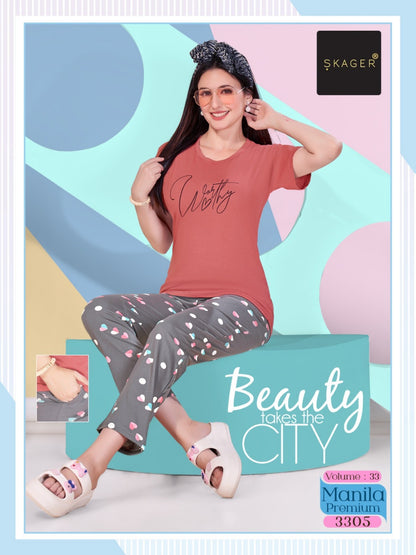 Manila Premium Vol 33 Skager Hosiery Pyjama Night Suits Supplier India