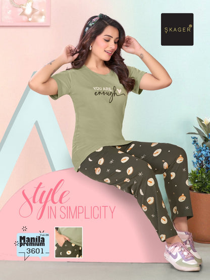 Manila Premium Vol 36 Skager Cotton Pyjama Night Suits Exporter Gujarat