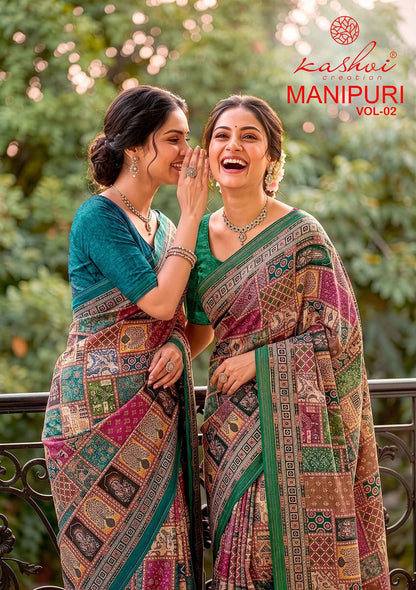 Manipuri Vol 2 Kashvi Creation Sarees Wholesaler Ahmedabad