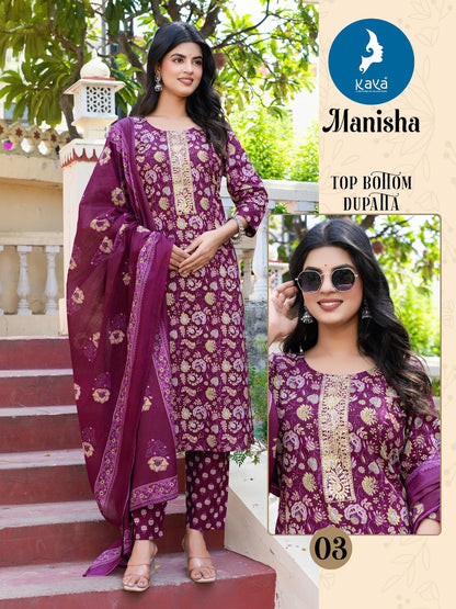 Manisha Kaya Readymade Cotton Pant Suits Exporter Ahmedabad