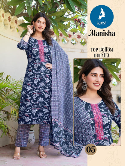 Manisha Kaya Readymade Cotton Pant Suits Exporter Ahmedabad