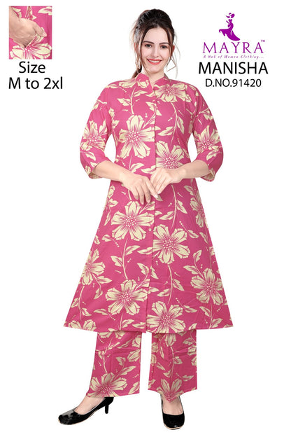 Manisha Mayra Reyon Co Ord Set Wholesale Price