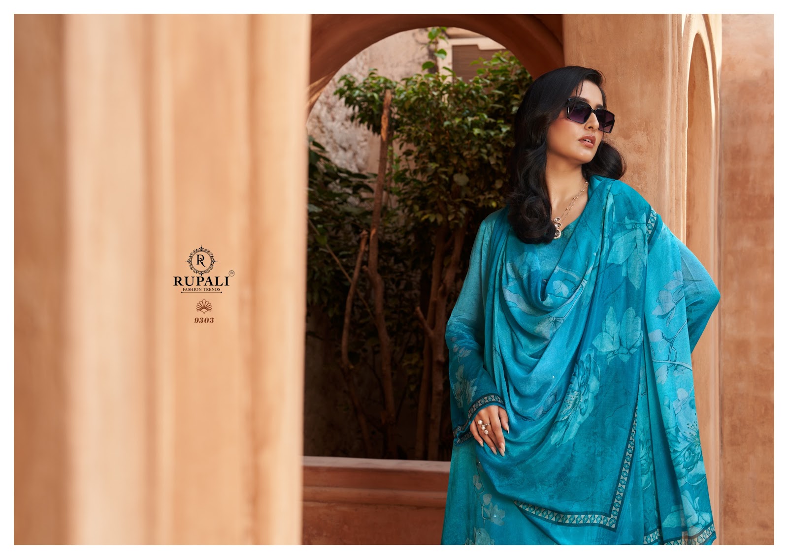 Manisha Rupali Chinon Silk Pant Style Suits Supplier