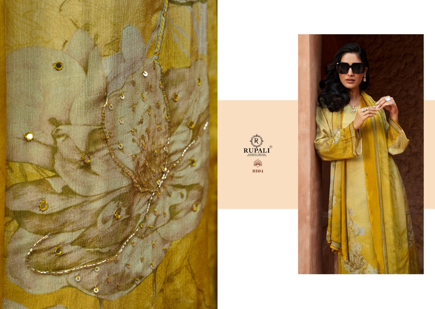 Manisha Rupali Chinon Silk Pant Style Suits Supplier