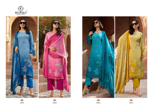 Manisha Rupali Chinon Silk Pant Style Suits Supplier