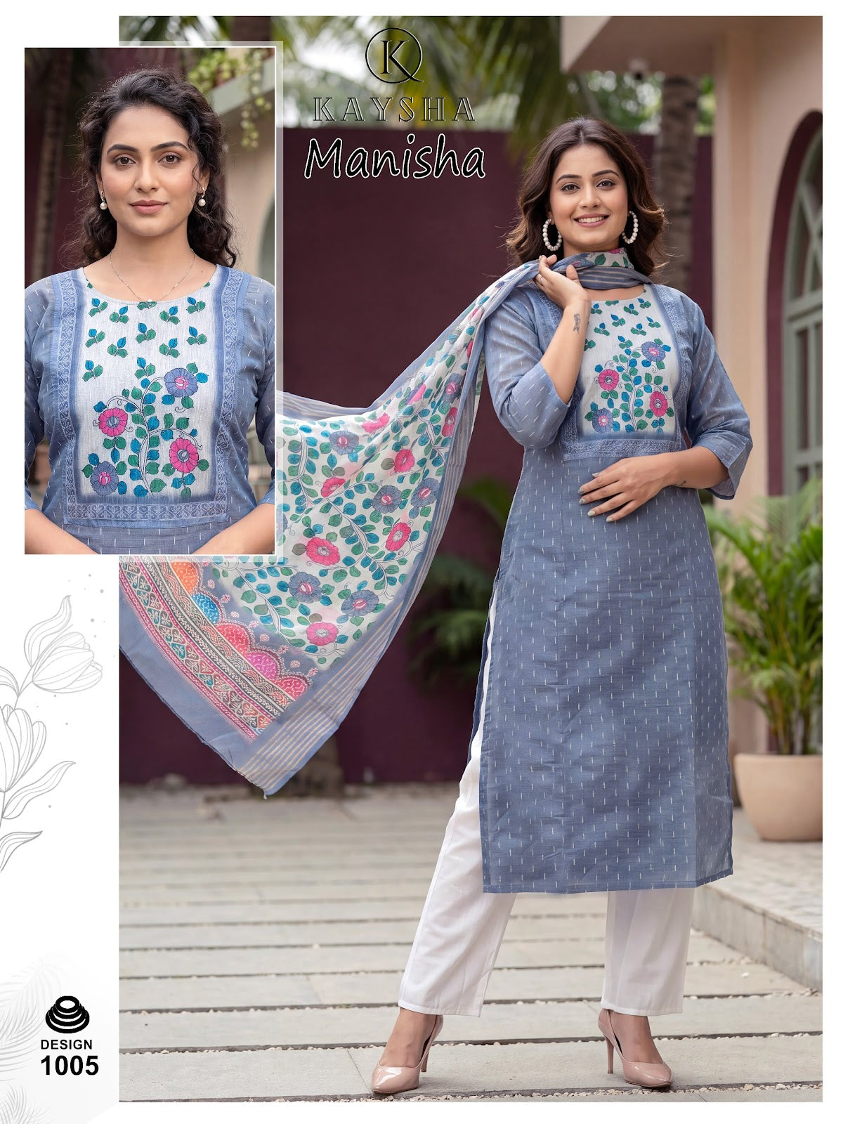Manisha Vol 1 Kysa Silk Readymade Pant Style Suits Wholesaler India