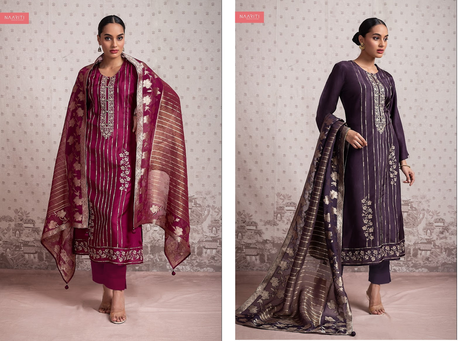 Manizeh Naariti Silk Pant Style Suits Manufacturer