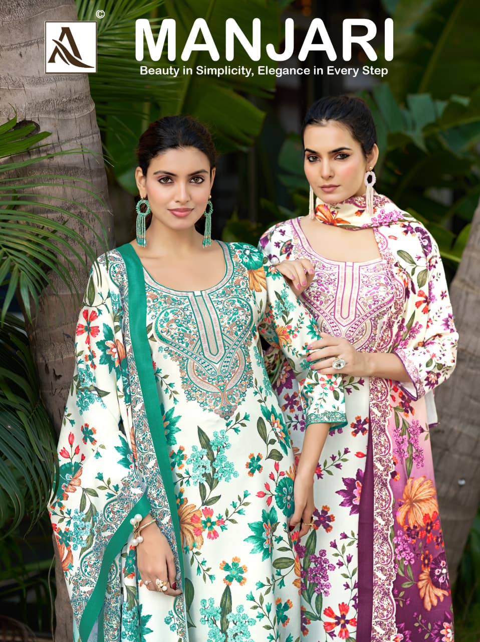 Manjari Alok Viscose Pashmina Suits Supplier India