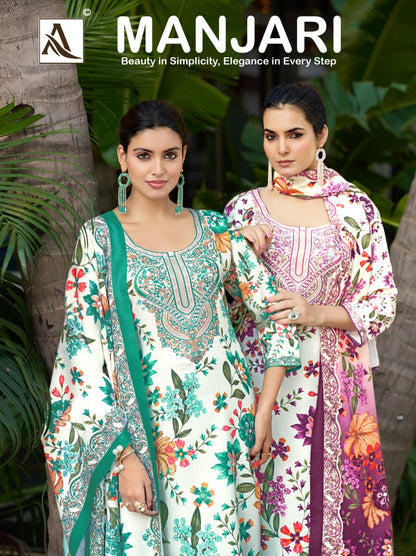 Manjari Alok Viscose Pashmina Suits Supplier India