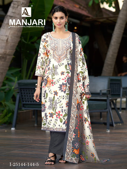 Manjari Alok Viscose Pashmina Suits Supplier India