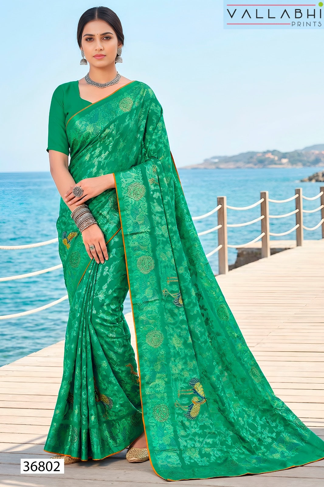 Manjyot Vallabhi Prints Brasso Sarees Wholesale Price