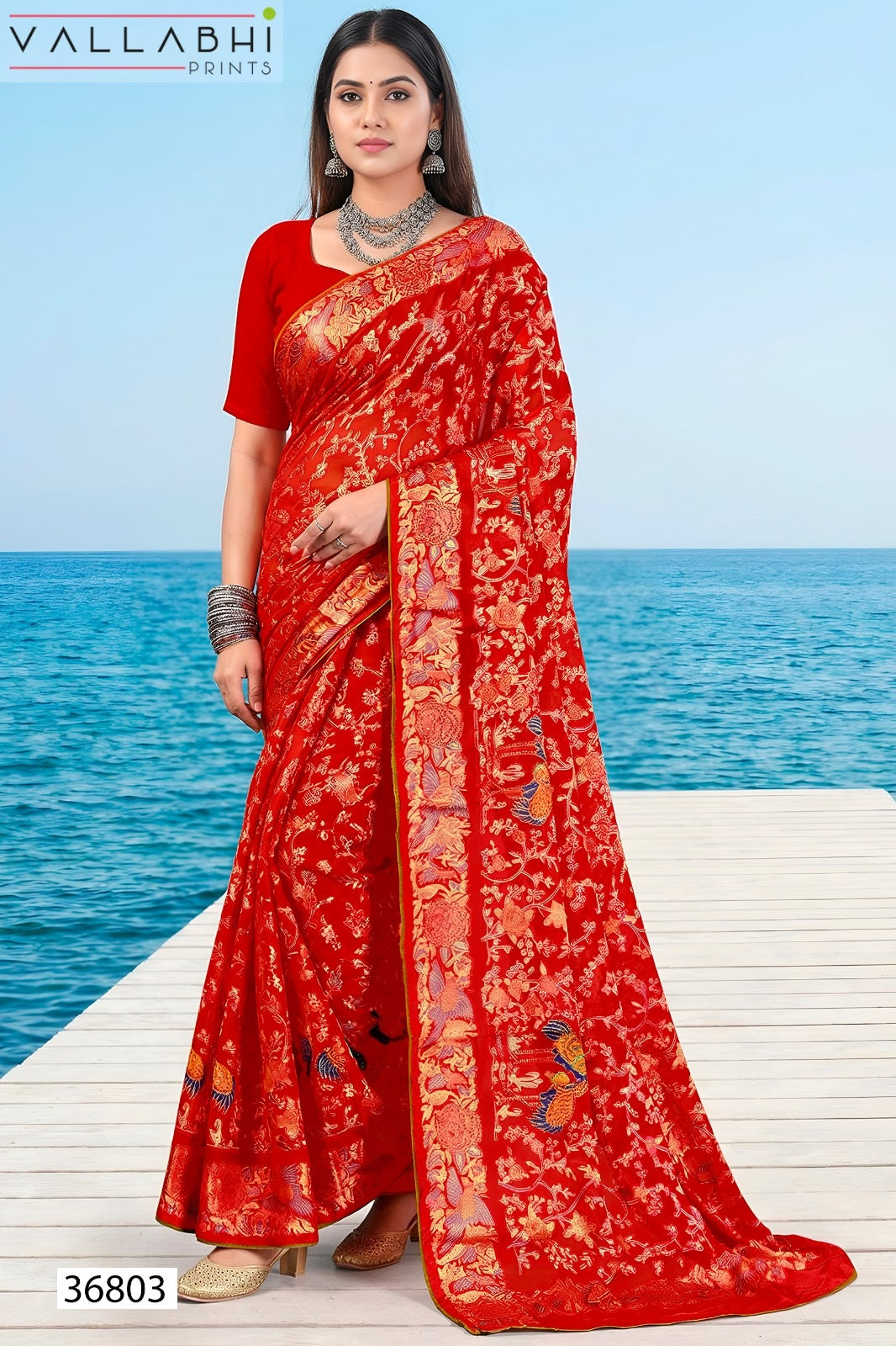 Manjyot Vallabhi Prints Brasso Sarees Wholesale Price