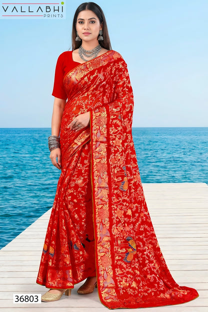 Manjyot Vallabhi Prints Brasso Sarees Wholesale Price
