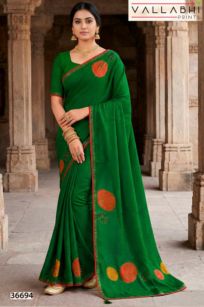 Manjyot Vol 2 Vallabhi Prints Brasso Sarees Supplier Ahmedabad