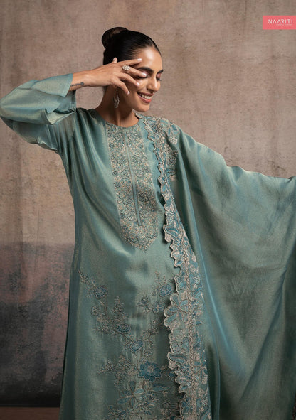 Manleen Naariti Tissue Silk Pant Style Suits Supplier Ahmedabad