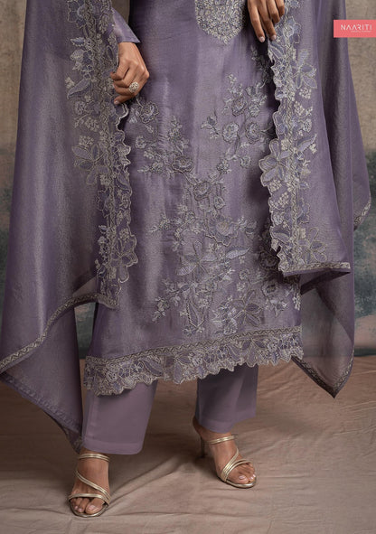 Manleen Naariti Tissue Silk Pant Style Suits Supplier Ahmedabad