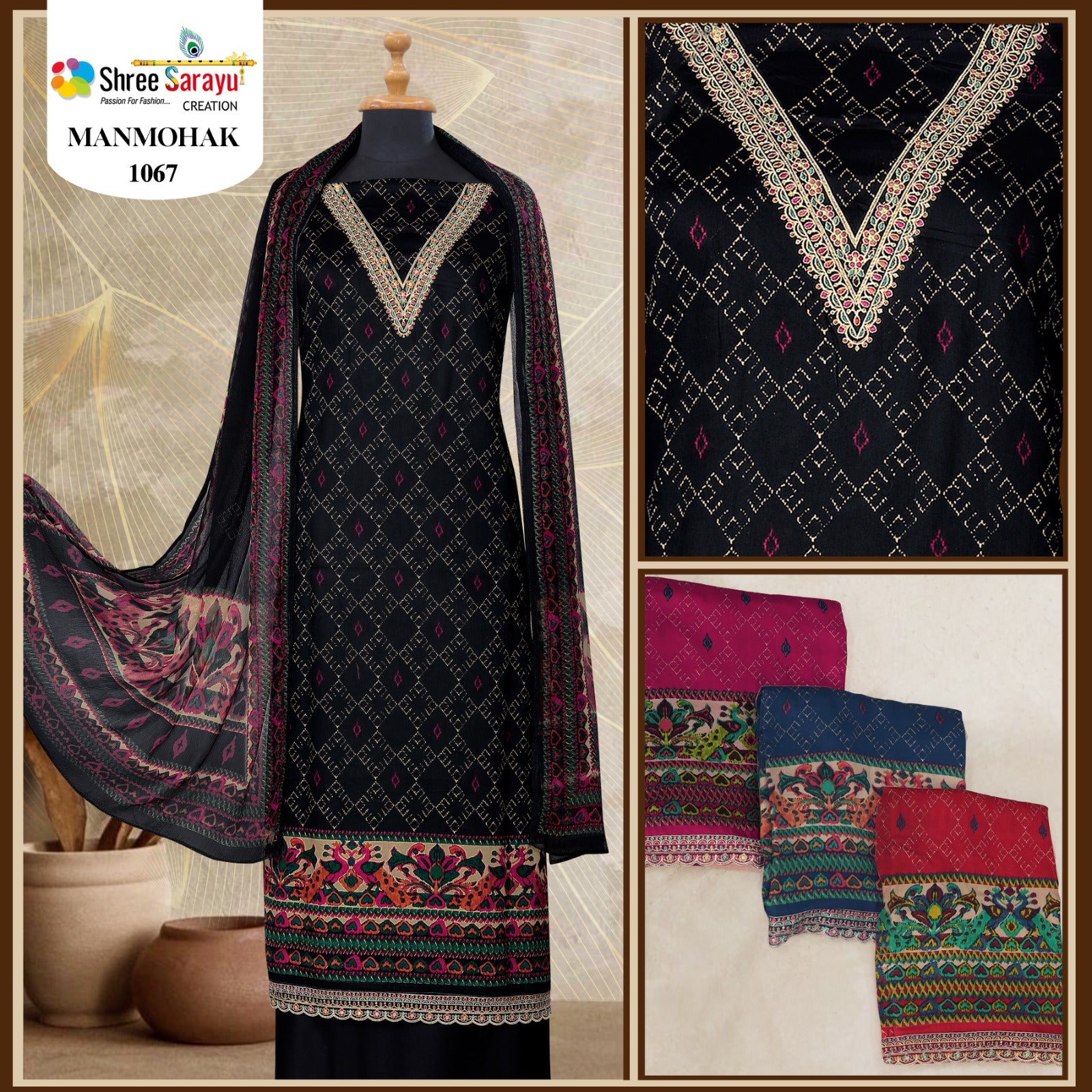 Manmohak Shree Sarayu Creation Cotton Salwar Suits Manufacturer India