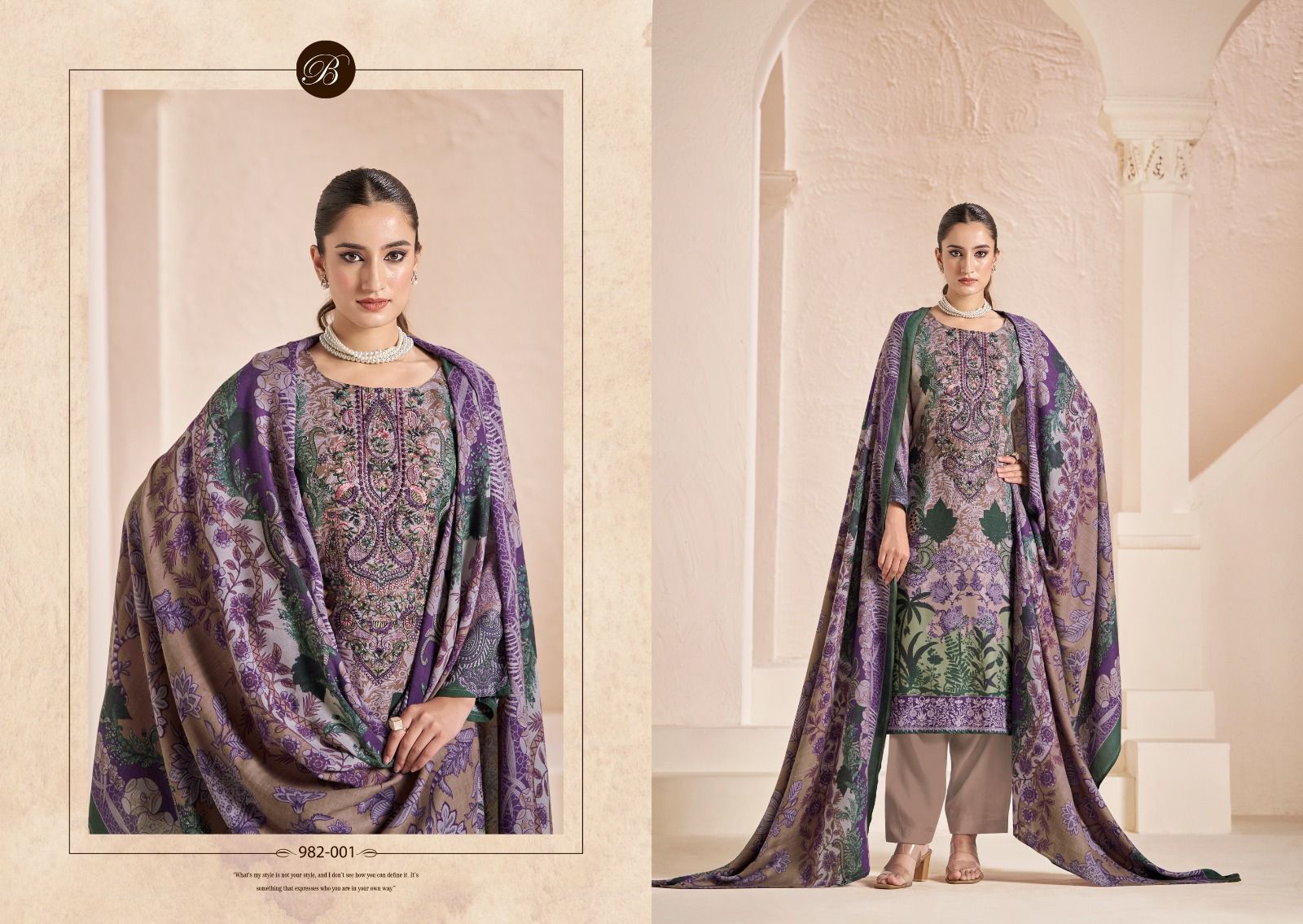 Mannat Belliza Designer Studio Viscose Karachi Pashmina Salwar Suits Exporter