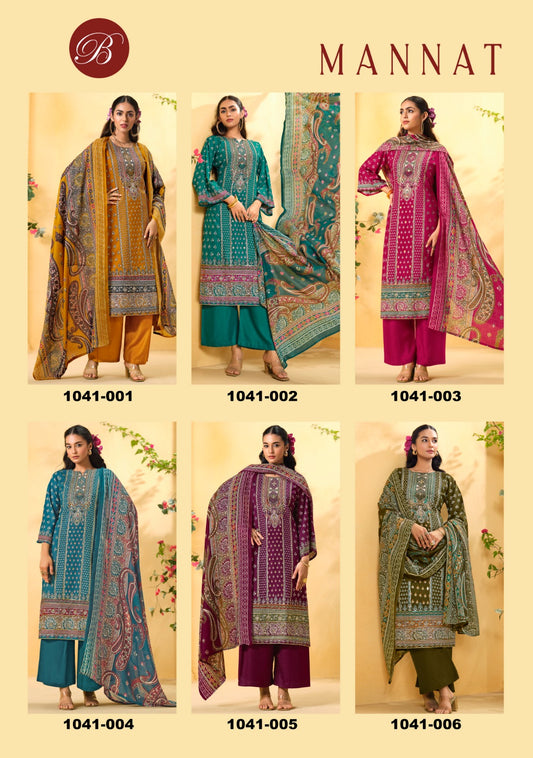 Mannat Belliza Designer Studio Pure Viscose Pakistani Salwar Suits Wholesaler Ahmedabad