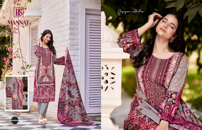 Mannat Rangi Sangi Cotton Blend Karachi Readymade Suits Wholesaler Ahmedabad