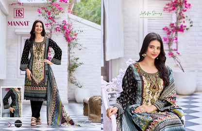 Mannat Rangi Sangi Cotton Blend Karachi Readymade Suits Wholesaler Ahmedabad